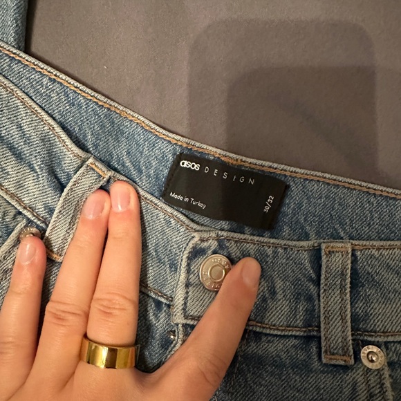 ASOS DESIGN high rise farleigh 'slim' mom jeans (W30 L32) - Picture 8 of 8